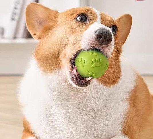 Natural Latex Rubber Squeaky Ball Dog Toy - (Claw Ball, Small) for Small Breed Dogs & Puppies | Durable, Cute Puppy Paw, Fetch & Chew... (Pack of 1)